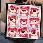 繪畫佳品✨草莓熊九宮格迪士尼數字油畫diy卡通動漫手工手繪填充丙烯油彩畫-buma·kid