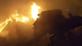 Video shows Stockton firefighters battling 2-story blaze