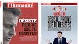 Législatives 2024 : « Libération » et « L’Humanité » font le même jeu de mots en Une