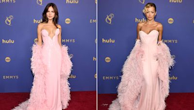 Eiza González and Rita Ora Accidentally Twin in Pink Tamara Ralph Gowns at 2024 Emmy Awards