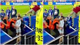 Crazy footage shows moment Cristiano Ronaldo was almost kicked by fan who jumped from stands