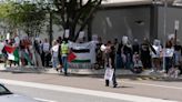 Activists protest war in Gaza outside Vice President Harris visit to Jacksonville