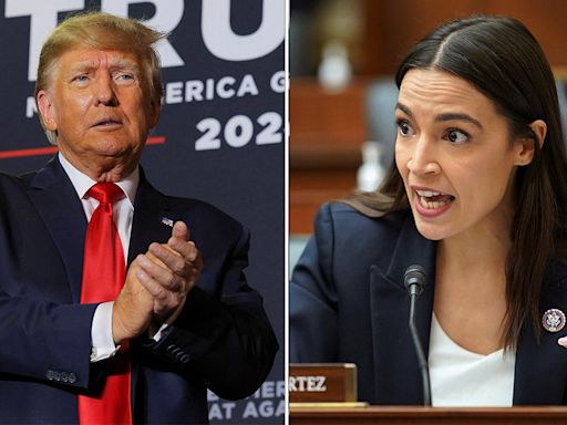 AOC claims Trump's re-election would mean higher gas prices as fuel costs hit record high under Biden