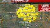 Strong to severe storms possible, Tornado Watch issued