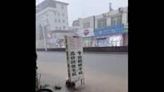 China: Startled Woman Screams As Lightning Strikes Nearby In Maoming, Guangdong