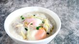 Simple yet luxurious, this congee has bouncy meatballs and lava-like ‘onsen’ eggs