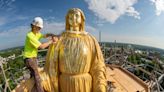 Glistening again: Work wrapping up on Notre Dame's restoration of the Golden Dome