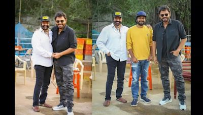 Nandamuri Balakrishna Drops In On The Sets Of Venkatesh And Anil Ravipudi’s Film