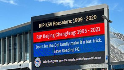 'Save Reading FC' Protest group set up latest billboard campaign against Dai Yongge