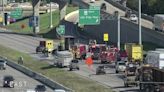 I-20 east reopens after car catches fire, crashes with 18-wheeler in Grand Prairie