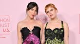 Scout and Tallulah Willis Coordinate in Lace Slip Dresses and Pearls at Fashion Trust Awards