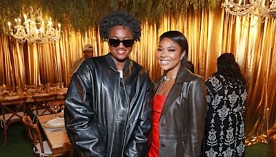 Gabrielle Union and Zaya Wade Twin in Leather Coats at Dwyane Wade’s Netflix Event