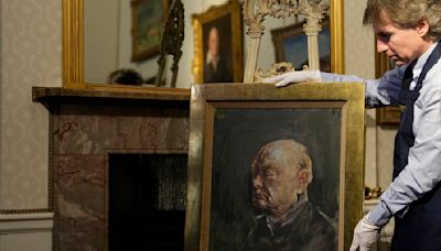 A painting of Winston Churchill by an artist whose work he hated is up for auction