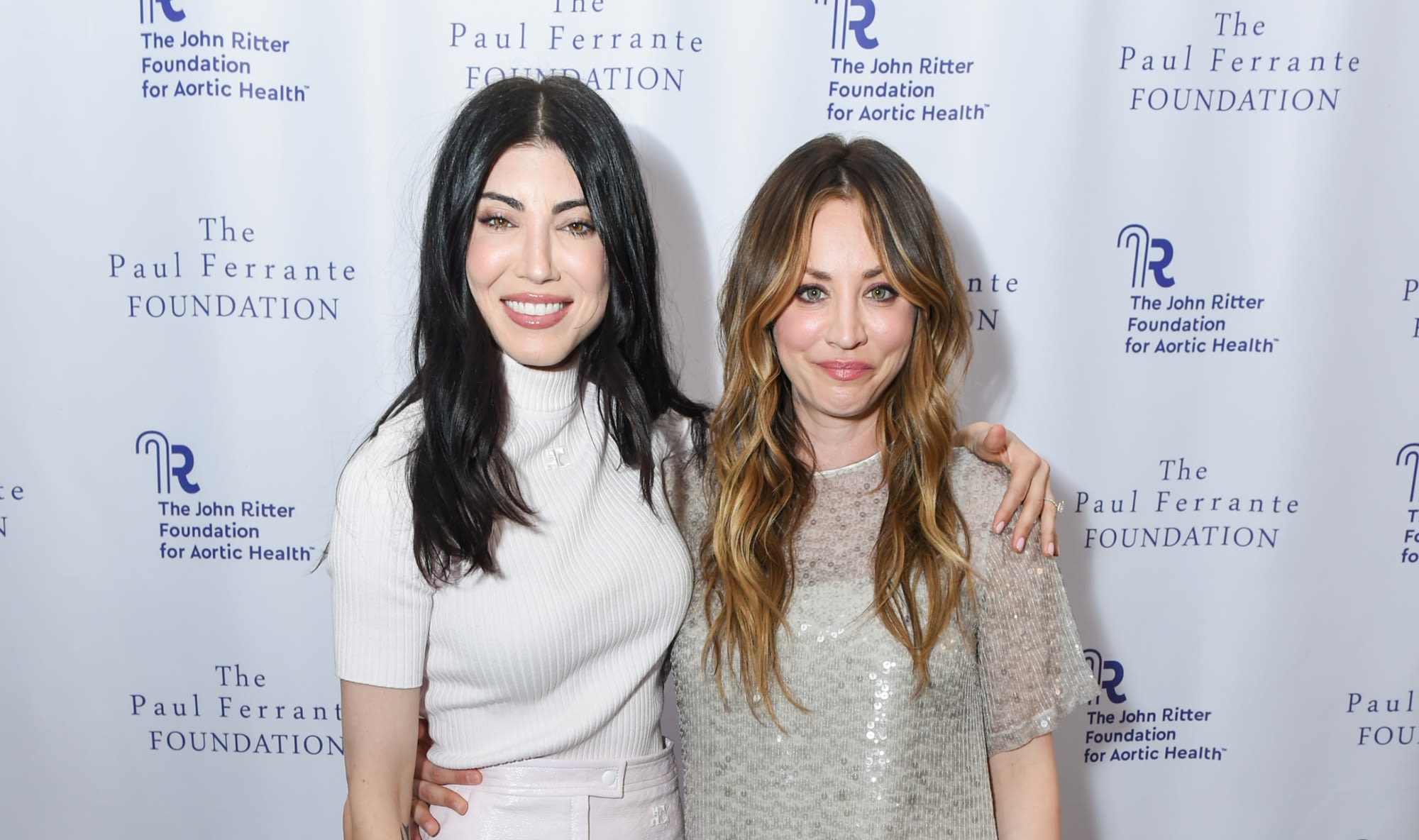 Kaley Cuoco Shimmers in Brunello Cucinelli Alongside Sister Briana in Courrèges on the Evening From the Heart Gala Red Carpet