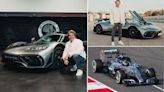 Nico Rosberg picks up the keys to his new £2.5m AMG One F1 hypercar