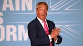 Pranksters crash Nigel Farage speech as Reform UK leader slammed over Ukraine