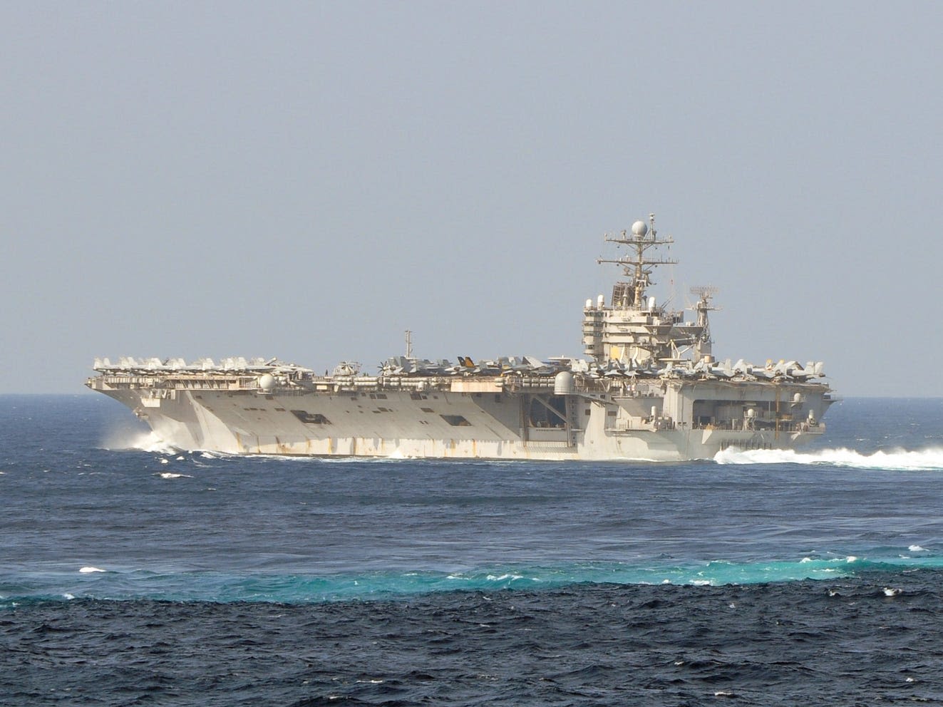 The US Navy is on its fourth aircraft carrier as its warships react to fighting in the Middle East