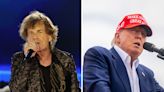 Mick Jagger appears to mock Donald Trump during concert
