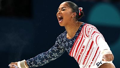 Jordan Chiles Makes The Coolest Gesture Of The Night In U.S. Gymnastics Team Win