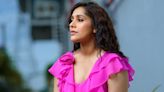 South Actress Rashmi Gautam Raises Her Fashion Game In Her Magenta Colour Ruffled Maxi Dress - News18