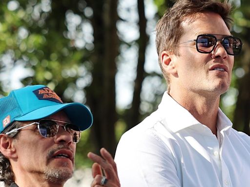 Tom Brady Meets Up With Marc Anthony at E1 Race in Venice After Netflix Roast