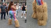 Lizzo Wears Fuzzy Boots and Rainbow-Hued Yitty Shapewear at WeHo Pride Parade 2024