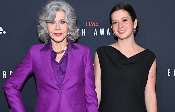 Jane Fonda Holds Hands with Granddaughter Viva, 21, as They Make Rare Red Carpet Appearance in New York City