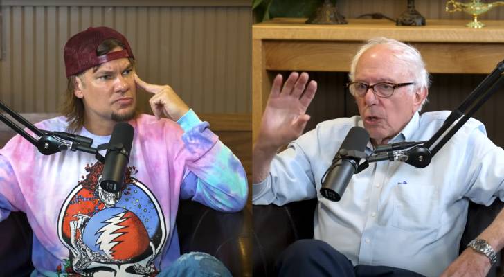 Bernie Sanders tells Theo Von half of cancer patients go bankrupt or broke, and he praises the Canadian system