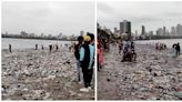 Mumbai beach blanketed with shocking amount of trash washed ashore in viral video