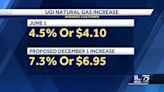 Changes in wholesale natural gas prices leading to rate hike