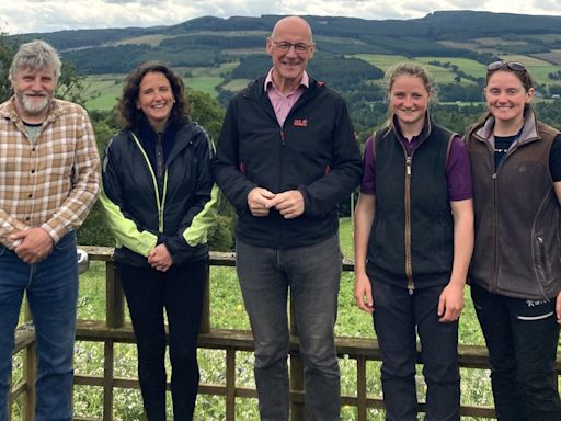 First Minister John Swinney sees 'fabulous examples of good work' on Perthshire farm visit