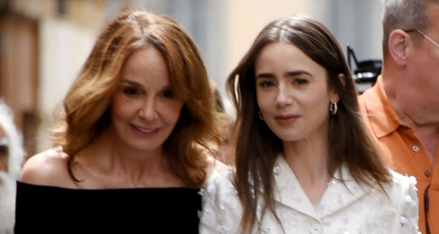 Lily Collins & Philippine Leroy-Beaulieu Enjoy Some Down Time on ‘Emily in Paris’ Set in Rome