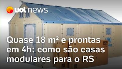Rio Grande do Sul vai receber casas modulares que ficam prontas em 4 horas; veja como funciona