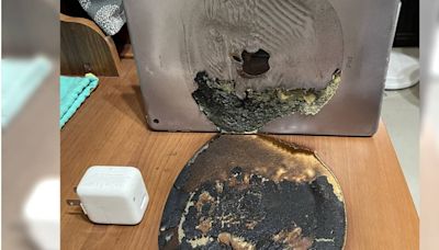 客廳突冒濃煙…竟是「iPad充電自燃」燒木桌 網見1硬傷嘆：蘋果不會賠