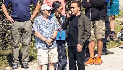 PHOTOS: Arnold Schwarzenegger filming at Fanshawe Lake in London