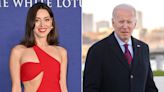 Aubrey Plaza had a full-on 'stare-down' with Joe Biden, made his face red at a youth conference as a teen