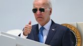 Biden gives thumbs up as he's seen for first time since dropping out of race