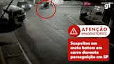 Suspeito ‘voa’ de moto ao bater em carro durante perseguição policial na Zona Leste de SP; VÍDEO