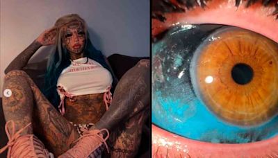 Influencer de tatuajes revela que se quedó ciega por semanas tras tatuarse los ojos