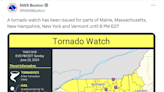 Tornado watch issued for Worcester County, much of region until 8 p.m.