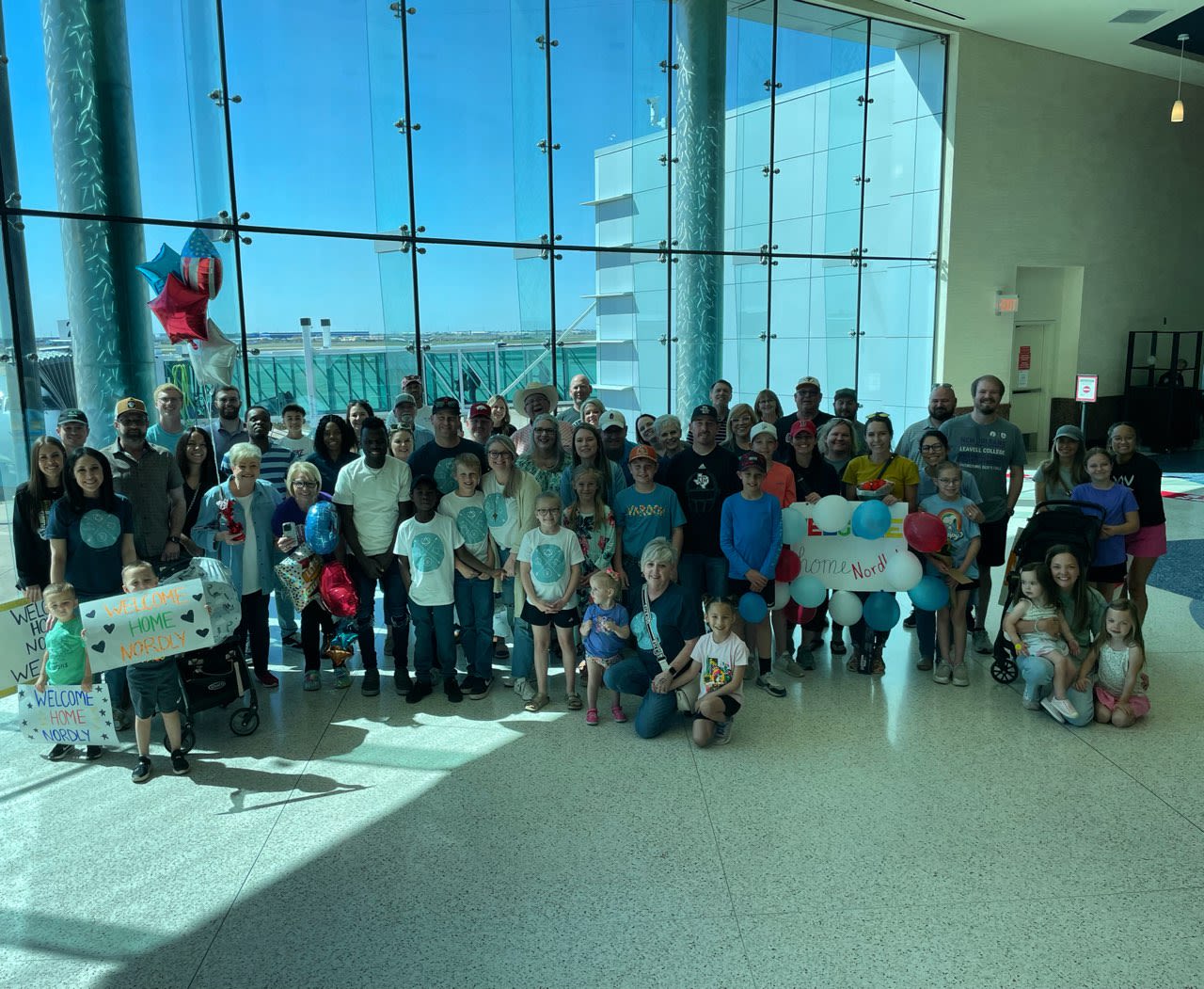 Snelgrooes family welcomes home their son Nordly