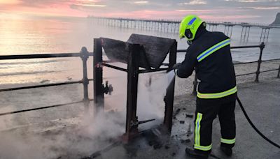 'Reckless' seafront bin fires deliberately set