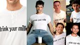 Jonathan Bailey's 'naughty' charity T-shirt will have you seeing milk in a whole new light