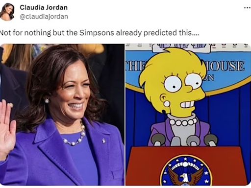 Reacción del guionista de "Los Simpson" es revivida, ante supuesta predicción sobre Kamala Harris