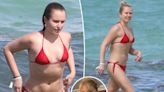 Christie Brinkley’s look-alike daughter Sailor stuns in red bikini while catching sun in Miami