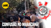 Família com criança se desespera em confusão com torcida do Corinthians e PM no Maracanã; confira
