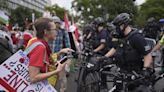 Police deploy pepper spray as crowd protesting Israel's war in Gaza marches toward US Capitol