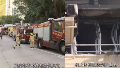 葵涌麗瑤邨單位火警 1人受傷送院 3貓疑吸入濃煙死亡