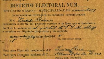 Una boleta electoral de 1916 es conservada en el Edomex