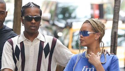Rihanna Rocks 'I'm Retired' T-Shirt with A$AP Rocky While Fans Await Her Ninth Album